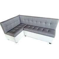 Угловой диван Поставымебель Женева-04Б (белый/серый)