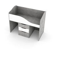 Кровать-трансформер SV-Мебель Миндаль 80х160 100216 (цемент светлый/белый)