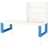 Стол Ikea Поль (белый/синий) 092.512.73