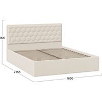 Кровать Трия Порто универсальная 160x200 (велюр Confetti Cream)