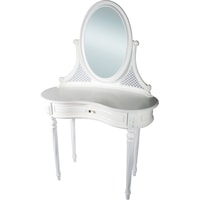 Туалетный столик с зеркалом ГрандМодерн Без деколи 89x40x142 (белый)