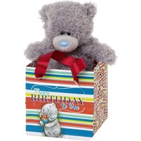 Классическая игрушка Me To You Мишка Tatty Teddy в пакете Happy Birthday (13 см) [G01W3552]