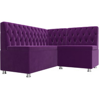 Угловой диван Лига диванов Мирта 262 правый 107600 (микровельвет, фиолетовый)