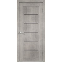 Межкомнатная дверь Velldoris Next 1 90x200 (муар светло-серый, лакобель черный)