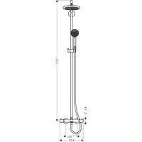 Душевая система  Hansgrohe Croma 220 Showerpipe для ванны 1406 мм (27223000)