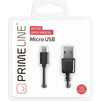 Кабель PrimeLine 7209 microUSB - USB Type-A (1.5 м, черный)