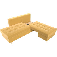 Модульный диван Лига диванов Сплит 119963 (микровельвет желтый)