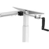 Стол для работы стоя ErgoSmart Manual Desk 1360x800x36 мм (альпийский белый/белый)