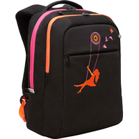 Городской рюкзак Grizzly RD-344-2 (черный/оранжевый)