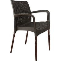 Кресло Sheffilton SHT-S68/S424-F (черно-коричневый/коричневый муар)