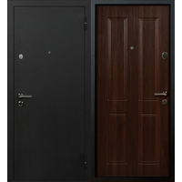 Металлическая дверь Стальная Линия Мэдисон для квартиры 70 (черный/орех темный)