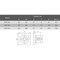 Осевой вентилятор Electrolux Slim EAFS-150TH (таймер и гигростат)