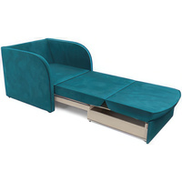 Кресло-кровать Мебель-АРС Малютка (бархат, сине-зеленый Star Velvet 43 Black Green)