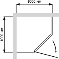 Душевой уголок RGW PA-81 100x100 (прозрачное стекло)