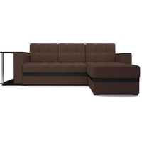 Угловой диван Мебель-АРС Атланта угловой (рогожка, шоколад)