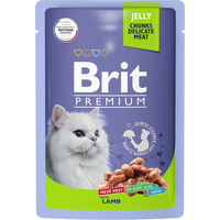 Пресервы Brit Premium для взрослых кошек ягненок в желе 85 г
