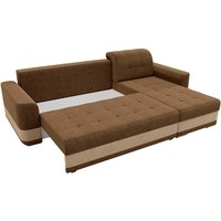 Угловой диван Mebelico Честер 61116 (правый, вельвет, коричневый/бежевый)