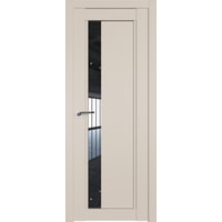 Межкомнатная дверь ProfilDoors 2.71U L 90x200 (санд/стекло дождь черный)