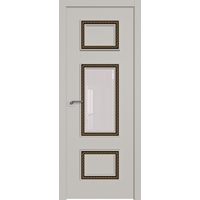 Межкомнатная дверь ProfilDoors 67SMK (галька матовый, стекло галька, золотая патина)