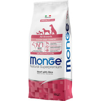 Сухой корм для собак Monge All Breeds Puppy & Junior Monoprotein Beef with Rice (для щенков всех пород с говядиной и рисом) 12 кг