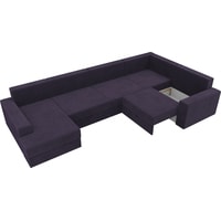 П-образный диван Mebelico Мэдисон-П 106879 (правый, фиолетовый/бежевый)