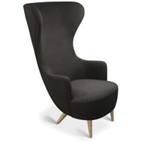 Интерьерное кресло Tom Dixon Wingback Chair BLACK Fabric A (черный/коричневый) в Гомеле