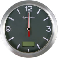 Настенные часы Bresser MyTime Thermo/Hygro Bath (черный/серебристый)