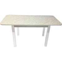 Кухонный стол Solt Мила 1 (мрамор белый/ноги квадратные белые)