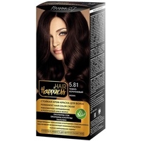 Крем-краска для волос Белита-М Hair Happiness Стойкая 5.81 темно-коричневый
