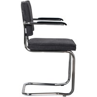 Интерьерное кресло Zuiver Ridge Kink Vintage (черный/хром)