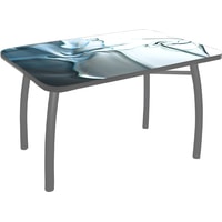 Кухонный стол Solt №97 110x70 (кромка серая/ноги усиленные/шелби-дуо серые)