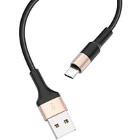 Кабель Hoco X26 USB Type-A - USB Type-C (1 м, черный/золотистый)