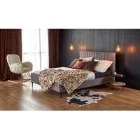 Кровать Halmar FRANCESCA 160х200 (светло-серый/черный)