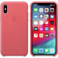 Чехол для телефона Apple Leather Case для iPhone XS Peony Pink
