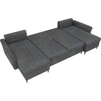 П-образный диван Лига диванов София 106297 (рогожка, серый)