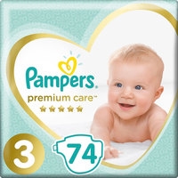 Подгузники Pampers Premium Care 3 (74 шт)