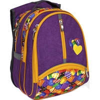Школьный рюкзак Polikom 3406-2,3 (фиолетовый/оранжевый)
