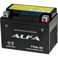 Мотоциклетный аккумулятор ALFA YTX4L-BS (4 А·ч)