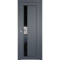 Межкомнатная дверь ProfilDoors 2.71U L 80x200 (антрацит/стекло черный триплекс)