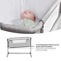 Приставная детская кроватка KinderKraft Neste Up (светло-серый)