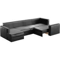 П-образный диван Mebelico Мэдисон 59235 (экокожа, черный)