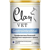 Консервированный корм для собак Clan Vet Gastrointestinal Профилактика болезней ЖКТ 340 г