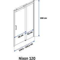 Душевая дверь Rea Nixon-2 120