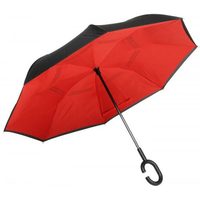 Зонт-трость Inspirion Flipped (красный/черный)