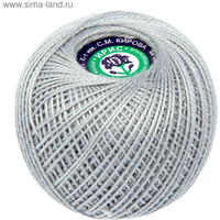 Пряжа для вязания Ирис Мерсеризованный хлопок 7002 25 г 150 м (светло-серый)