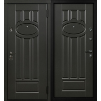 Металлическая дверь Стальная Линия Титул для квартиры 100 (черно-серый)