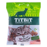 Лакомство для кошек TiTBiT Хрустящие подушечки с сыром и паштетом из кролика 30 г