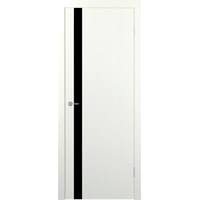 Межкомнатная дверь Юркас Stark ST12 ДО 60x200 (айс/lacobel черный лак)