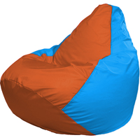 Кресло-мешок Flagman Груша Г2.1-220 (оранжевый/голубой)