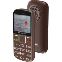 Кнопочный телефон Maxvi B5 (коричневый)